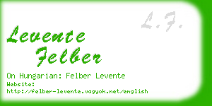 levente felber business card